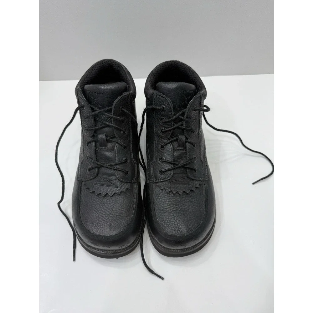 Twisted X Mens Size 9 Chuck Up Boots Black Leather lace up square soft toe work